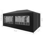 vidaXL Tente de réception 3x6 m Anthracite