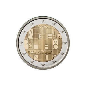 Monnaie 2 euros commémorative slovénie 2022 - joze plecnik