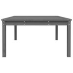 vidaXL Table de jardin gris 121x82 5x45 cm bois massif de pin