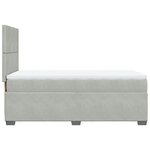 vidaXL Sommier à lattes de lit et matelas Gris clair 90x190 cm Velours