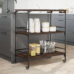 vidaXL Chariot cuisine chêne marron 100 5x50x105 cm bois d'ingénierie