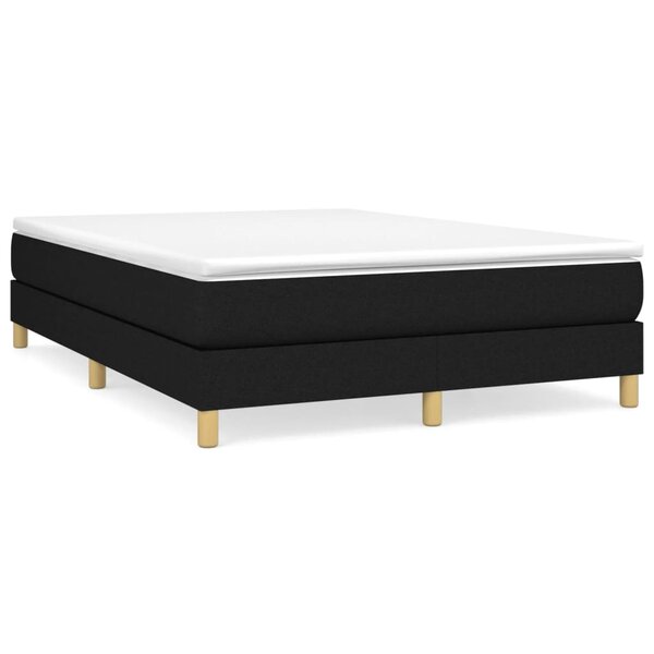 vidaXL Cadre de lit Noir 140x200 cm Tissu