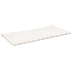 vidaXL Dessus de bureau blanc 100x50x2 5 cm bois massif de pin