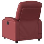 vidaXL Fauteuil de massage inclinable électrique rouge bordeaux