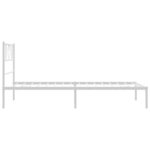 vidaXL Cadre de lit métal avec tête de lit blanc 90x200 cm