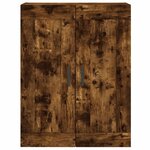 vidaXL Buffet haut Chêne fumé 69 5x34x180 cm Bois d'ingénierie