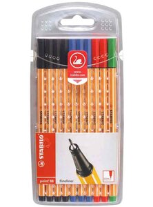feutre point 88, étui office de 10 feutres STABILO