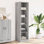 vidaXL Garde-robe gris sonoma 50x50x200 cm bois d'ingénierie