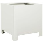 vidaXL Jardinière blanc 30x30x30 cm acier