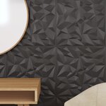 vidaXL Panneaux muraux 48 Pièces noir 50x50 cm XPS 12 m² améthyste