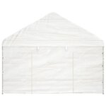 vidaXL Belvédère avec toit blanc 15 61x4 08x3 22 m polyéthylène