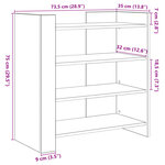 vidaXL Buffet blanc 73 5x35x75 cm bois d’ingénierie