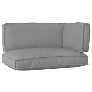 vidaXL Ensemble de coussins de palette 3 pièces en tissu oxford gris