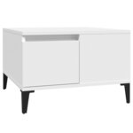 vidaXL Table basse blanc 55x55x36 5 cm bois d'ingénierie