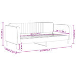vidaXL Lit de repos noir 90x190 cm velours
