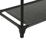 vidaXL Porte-vêtements Acier et tissu non-tissé 55x28 5x175 cm Noir