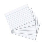 Pqt de 100 Fiches bristol 170g format A8 ligné Rouge HERLITZ