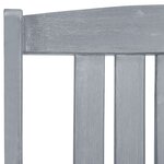 vidaXL Chaises de jardin avec coussins 4 Pièces Gris Bois d'acacia massif