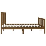 vidaXL Cadre de lit Marron miel Bois massif 200x200 cm