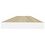 vidaXL Étagère flottante murale chêne et blanc 80x23 5x3 8 cm MDF