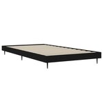 vidaXL Cadre de lit sans matelas noir 100x200 cm bois d'ingénierie