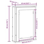 vidaXL Armoire à miroir de salle de bain chêne sonoma bois ingénierie