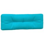 vidaXL Coussins de palette lot de 2 turquoise tissu