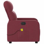vidaXL Fauteuil de massage inclinable Rouge bordeaux Tissu