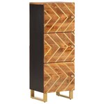 vidaXL Buffet marron et noir 40x33 5x110 cm bois massif de manguier