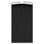 vidaXL Abri de stockage à bois Acier galvanisé 330x92x153cm Anthracite