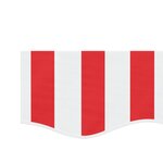 vidaXL Tissu de remplacement de cantonnière d’auvent rouge blanc 3 m