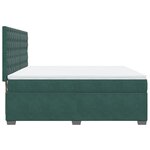 vidaXL Sommier à lattes de lit et matelas Vert foncé 180x200cm Velours