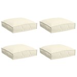 vidaXL Coussins de palette pour siège 4 Pièces Crème 40x40x8 cm Tissu Oxford