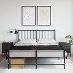 vidaXL Tables de chevet 2 Pièces noir 36x39x50 5 cm acier