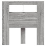 vidaXL Tête de lit à LED sonoma gris 100x18 5x103 5 cm bois ingénierie