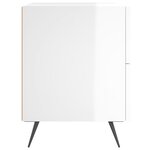 vidaXL Tables de chevet 2 Pièces blanc brillant 40x35x47 5 cm