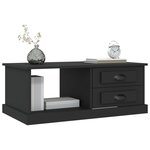 vidaXL Table basse Noir 90x50x35 cm Bois d'ingénierie