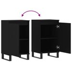vidaXL Buffets 2 Pièces noir 40x35x70 cm bois d’ingénierie