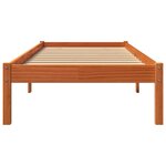 vidaXL Cadre de lit cire marron 75x190 cm bois de pin massif