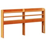 vidaXL Cadre de lit et tête de lit cire marron 140x200 cm bois de pin