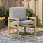 vidaXL Chaise de jardin 57 5x63x76 cm bois de pin imprégné