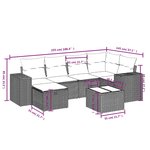 vidaXL Salon de jardin avec coussins 7 Pièces beige résine tressée