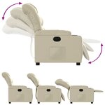 vidaXL Fauteuil inclinable électrique Crème Similicuir
