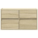 vidaXL Meuble TV mural avec lumières LED chêne sonoma 80x31x45 cm