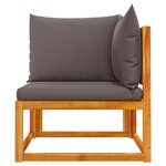 vidaXL Canapé d'angle de jardin avec coussins bois massif d'acacia