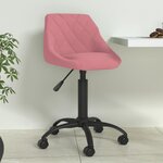Vidaxl chaise de salle à manger rose velours