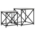 vidaXL Tables basses gigognes 2 Pièces sonoma gris bois d'ingénierie
