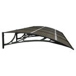 vidaXL Auvent de porte Noir 350x100 cm Polycarbonate