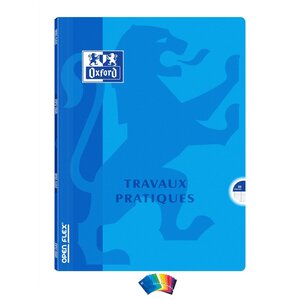 Cahier TP OPENFLEX A4 40 p Seyès 90g + 40 p unies 120g coloris aléatoire OXFORD