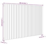 vidaXL Tête de lit murale 166x3x110 cm Bois massif de pin